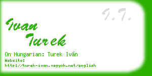 ivan turek business card
